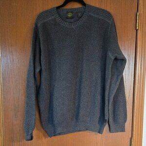 Timberland Men's Gray Pullover Crew Neck Waffle Knit Sweater- Size Extra Large